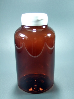 PET-Tablettendose 400 ml mit Originalit�tssicherung, braun