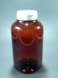 PET-Tablettendose 400 ml mit Originalit�tssicherung, braun