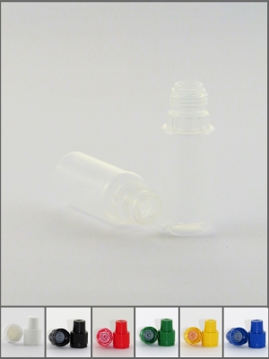 Liquidflasche LDPE natur 10 ml m. Dosierer und KISI-Verschlu