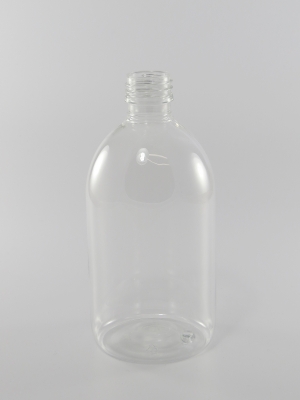 PET-Sirupflasche Rund 500 ml transparent
