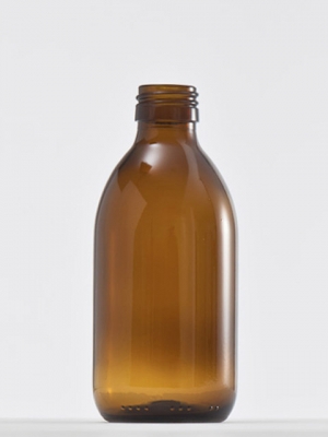 Glas-Sirupflasche 250 ml braun / Braunglasflasche / Medizinflasche / Apothekerflasche