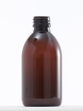PET-Sirupflasche Rund 250 ml braun