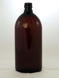 PET-Sirupflasche Rund 1000 ml braun