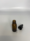 10 ml Glasflasche braun m. Glaspipette 59 schwarz