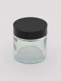 Glastiegel Klarglas 60ml mit Verschluss