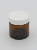 Glastiegel Braunglas 60ml mit Verschluss